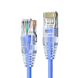 สายแพทช์คอปเปอร์แท้แบบบาง D-sunty Cat6A ขนาด 28AWG/32AWG 500MHz ได้มาตรฐาน RoHS สำหรับศูนย์ข้อมูล - Product Image 4