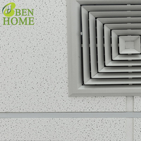 Finition intérieure moderne de bâtiments Carreaux de plafond acoustiques en fibres minérales résistants à la chaleur