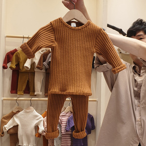 Conjunto de Ropa de Bebé Boutique, Conjunto de Otoño Invierno para Niños, Algodón Acordonado Liso, Manga Larga y Pantalones, Conjuntos de Ropa para Bebé - Product Image 3