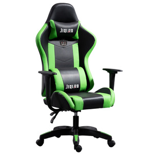 เก้าอี้เกมมิ่ง Jiqiao สีดำ-น้ำเงิน หนัง ปรับระดับได้ พร้อมที่วางแขน สำหรับสำนักงาน บ้าน สตูดิโอ และสตรีมมิ่ง - Product Image 3
