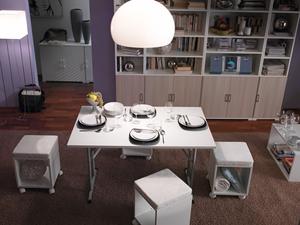 Mesa de comedor plegable con patas plegables, mueble moderno de madera para cocina, gran oferta - Product Image 4