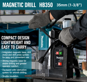 Perceuse magnétique Makitas HB350 35 mm, perceuse magnétique électrique 1050 W pour la fabrication d'acier - Product Image 4