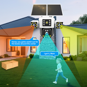 กล้องวงจรปิดพลังงานแสงอาทิตย์ NyteElf Outdoor 4G แบบสามเลนส์ สามจอภาพ หมุนได้ ตรวจจับความเคลื่อนไหว พร้อมระบบแจ้งเตือน ออนไลน์ตลอด 24 ชั่วโมง กล้องพลังงานแสงอาทิตย์ Aov - Product Image 4