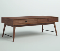 Table basse avec rangement, sensibilité raffinée, deux tiroirs, design simple, table de bar