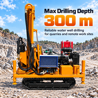 Foreuse hydraulique sur chenilles EB300 pour puits d'eau, machine de forage de puits de 300 mètres de profondeur avec pompe à boue