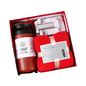 ชุดกล่องของขวัญขวดน้ำสำนักงานสีแดง ยี่ห้อ HBC ใหม่ รับทำโลโก้ตามสั่ง MOQ ต่ำ สำหรับสุภาพสตรีในวันวาเลนไทน์ - Product Image 4