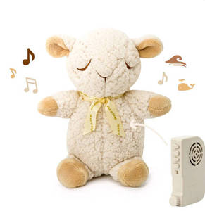 Tùy Chỉnh Hữu Cơ Bông Fluffy Sang Trọng Thú Nhồi Bông Bé Âm Nhạc Cừu Ngủ Đồ Chơi Cho Trẻ Em - Product Image 2