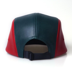 Venta al por mayor personalizado 5 paneles <span class=keywords><strong>de</strong></span> <span class=keywords><strong>cuero</strong></span> en blanco correr gorra <span class=keywords><strong>Camper</strong></span> sombrero para hombres y mujeres - Product Image 3