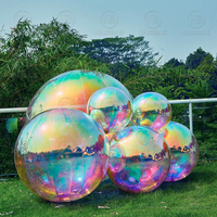 Boule disco gonflable réfléchissante en PVC NAIRBAG, boule irisée, décoration de fête de mariage, anniversaire, grandes boules gonflables brillantes