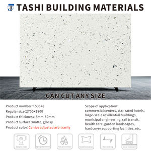 ベストセラーTaShi 1200*2400mmカスタムサイズ大型スラブテラゾストーン環境に優しい防水モダン人工テーブルトップ - Product Image 5