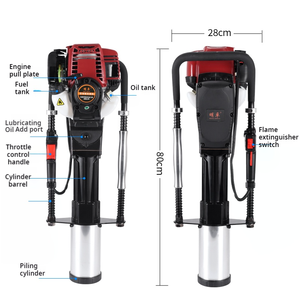 High-Power Four-Stroke Construction Pile Driver for Guardrail Flood Control Handheld Steel Railway Gasoline Pipe Base Engine - Product Image 3