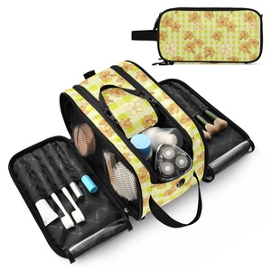 Yellow Puakenikeni Flower Portable <b>Makeup</b> Case Large Capacity Toiletry Skincare Organizer Bag <b>for</b> Cosmetic <b>Storage</b> Zipper Travel - Product Image 1