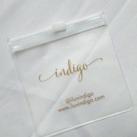 Bolsa de Empaque para Joyería de Moda con Logo Personalizado, Bolsa Pequeña Transparente de Plástico con Cierre Zip, Estuche Mini de PVC Transparente con Cremallera