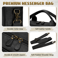 Bolso para Portátil de Piel Sintética para Hombre, Maletín de 15.6 Pulgadas, Estilo Vintage, para Trabajo y Negocios