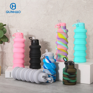 <span class=keywords><strong>Bottiglia</strong></span> d'<span class=keywords><strong>acqua</strong></span> in Silicone pieghevole da viaggio riutilizzabile pieghevole in Silicone <span class=keywords><strong>vetro</strong></span> con coperchio - Product Image 2