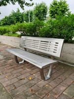 Table de chaise de parc de patio en métal banc jardin extérieur ensemble de meubles moderne simple cour de séissure banc extérieur