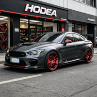 1-teilige Candy Red geschmiedete Felgen 5x112 Deep Concave Sportfelgen Custom 18-24 Zoll Glanzrot geschmiedete Alufelgen für BMW Benz Audi
