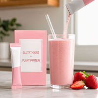 Glutathion avec Protéines Végétales Mélange pour Boisson à la Fraise 10 Sachets OEM ODM Complément Alimentaire
