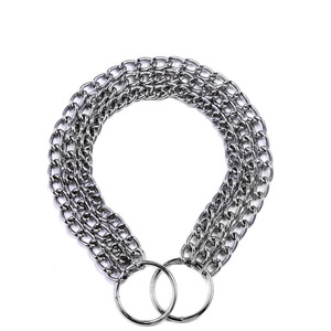 Pujiang Sanlian Material de metal resistente y duradero Cuello de perro Cadena de tres capas Gargantilla de cuello de cuña para perro grande - Product Image 6