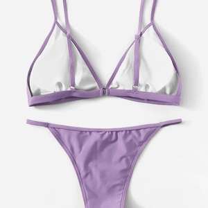 Traje de Baño Bikini Personalizado al por Mayor en Tallas Grandes con Tirantes en V y Micro Bra, de Secado Rápido, Antibacteriano y Tejido Transpirable - Product Image 2
