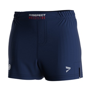 ชุดมวยปล้ำผู้หญิงดีไซน์มินิมอล เสื้อครอปซิป 1/4 ตัว และกางเกงขาสั้นออกกำลังกาย สำหรับฝึกซ้อมในสโมสรหรือโรงเรียน - Product Image 3