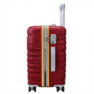Valise de voyage de luxe en ABS rigide, légère, à 8 roues, avec poignée souple, couleur bordeaux, sac trolley - Product Image 2