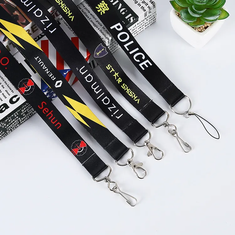 Name Brand Ribbon High Quality Neck Lanyard Printing Manufacture Custom Polyester Strap Cheap Printed Lanyard