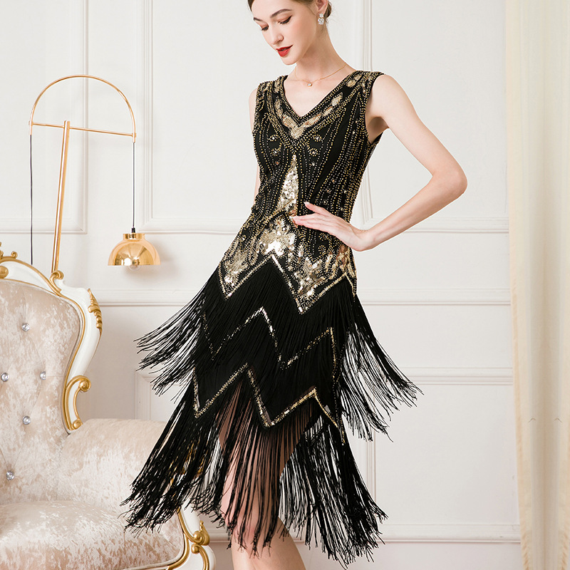 Yingyi 1920s Flapper Dress - Great Gatsby Fringed Sequins Yingyi 1920s Flapper Dress - Great Gatsby Fringed Sequins