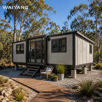 Maison conteneur préfabriquée extensible certifiée CE de 20 pieds, 2 chambres, mini-maison mobile galvanisée, clé en main sur mesure