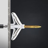 Chevilles d'expansion en plastique à vis, type avion, pour cloisons sèches et murs creux en béton, fixation sécurisée, Chine