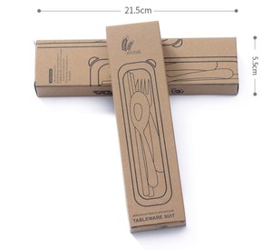 Custom Package Printing Wheat <strong>Cutlery</strong> <strong>Set</strong> <strong>Travel</strong> <strong>with</strong> <strong>case</strong> Tableware <strong>Set</strong> - Product Image 4