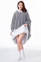 Plaid à capuche géant ultra doux et moelleux en polaire polyester, chaud, écologique, anti-boulochage, confortable et portable