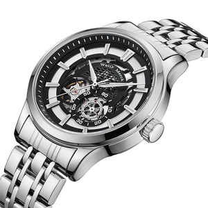 Montre pour homme automatique mécanique en acier inoxydable, résistante à l'eau, cadran lumineux, élégante, classique, décontractée, pour les affaires - Product Image 5