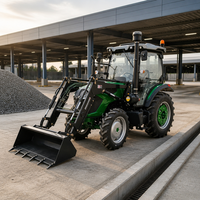 Tracteur compact 4x4 de 80 CV avec cabine climatisée et système hydraulique robuste pour le labour, le semis et les services agricoles modernes