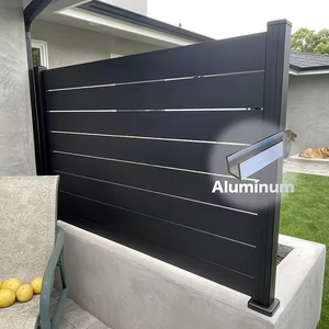 Landgoed Hekwerk Aluminium Privacy Buitenomheining Panelen Huis Beveiliging Metalen Aluminium Horizontale Lamelt Tuin Hekken - Product Image 5