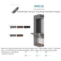 Ventana Corredera de Aluminio con Marco Delgado, Resistente al Viento, Insonorizada, Impermeable, Ventanas Correderas de Vidrio para Balcón con Vista Panorámica