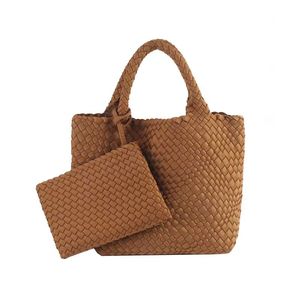 Bolso de Playa Trenzado Personalizado de Neopreno Suave para Mujer, con Cierre de Cremallera, Forro de Poliéster, Portátil, para Verano, Moda para Exteriores - Product Image 6
