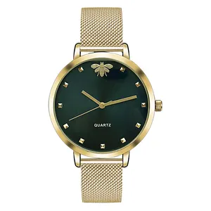 15年专业生产最受欢迎的高品质女式手表定制品牌女式皮革永恒蜜蜂手表
