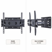 Support mural TV articulé et inclinable DMP NPLB137M-MW Slim pour écrans de 32 à 55 pouces, VESA jusqu'à 400 x 400 mm