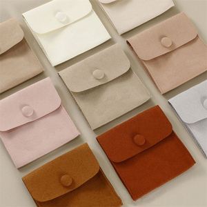 Nouvelle Pochette à Bijoux en Velours, Sac de Rangement en Velours pour Bijoux avec Bouton Pression - Product Image 5