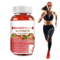 Bonbons mous au glycinate de magnésium, magnésium 400 mg, complément complexe de magnésium pur contenant de la vitamine D3, apaise les émotions, sans sucre