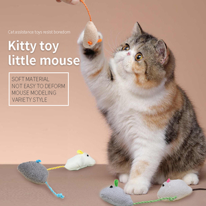 Giocattolo interattivo del gatto della peluche molle del <span class=keywords><strong>Mouse</strong></span> di Logo personalizzato all'ingrosso della fabbrica - Product Image 2