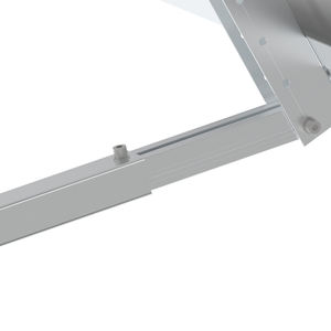 مثلث قابل للتعديل قوس شرفة الألومنيوم 20 درجة-55 درجة الميل للألواح الشمسية للاستخدام السكني ترايبود شمسي أسود شرفة - Product Image 3