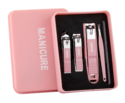 Coupe-ongles 5 pièces rose