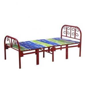 <b>Single</b> <b>Bed</b> Folding Metal <b>Bed</b> for Sale <b>Frame</b> Modern <b>with</b> <b>Mattress</b> for Adults Folding Sofa <b>Single</b> Steel <b>Bed</b> - Product Image 3