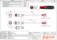 Connecteur M12 2Pin IP67 Câble de connecteur mâle femelle étanche pour l'extérieur