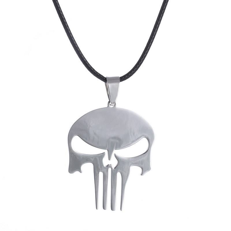 0064 Skull + Leather Rope