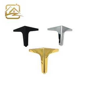 Modern T Shape Brass Furniture <b>Legs</b> for <b>Table</b> Home Office Heavy Duty Black Silver Gold Finish - Product Image 1