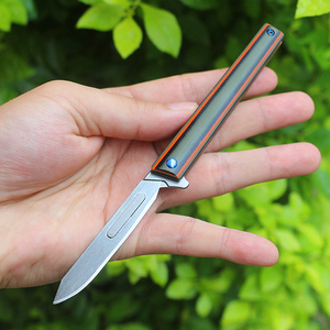 Couteau pliant de survie Hongrui de haute qualité en acier au carbone série 60, couteau de poche pliant pour le camping avec poignée en G10 - Product Image 6