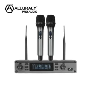 Sistema de micrófonos inalámbricos de Audio Pro Accuracy UHF-2700 Micrófonos profesionales inalámbricos para grabar y cantar